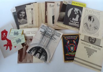 Grouping Of 27 Assorted Theatrical Magazines And Bulletins, Most In Very Good Condition. Most Playbills 1930's