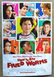 Movie Poster 'How To Eat Fried Worms' After A Book By Thomas Rockwell - New Line Cinema 2006. Good Condition.