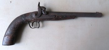 A 19th Century Percussion Pistol With Octagonal Barrel, Non Firing