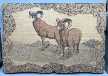 Gene Murray Pencil Signed Lithograph On Cork #13/2000 - Rams