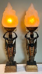 Design Toscano Egyptian Torch Offering Table Lamp Set - 2 Total