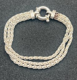 925 Milor Silver Triple-strand Bracelet - .62 OZT Total - Made In Italy