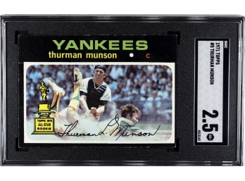 1971 Topps:  Thurman Munson (Rookie Gold Cup) - SGC 2.5 (Good Plus)