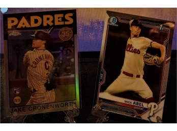 2021 Topps Chrome & Bowman Chrome:  Jake Cronenworth (RC) & Mick Abel (Bowman 1st)