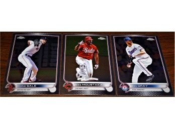 2022 Topps Chrome:  Chris Sale, Mike Moustakas & Jon Gray