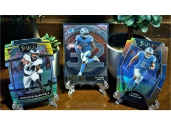 2021 Panini Select Football:  Kenneth Gainwell (RC), D'Andre Swift & Tyrell Williams