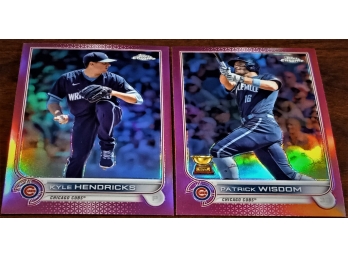 2022 Topps Chrome:  Kyle Hendricks & Patrick Wisdom (Rookie Gold Cup)