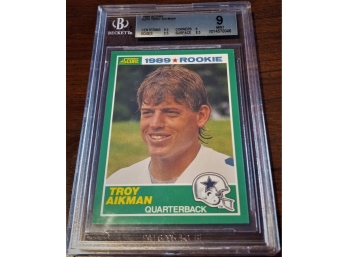 BGS Mint '9':  Troy Aikman (Rookie Card)