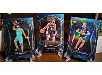 2020 & 2021 Panini NBA Select:  Nick Richards (RC), Patty Mills & Aleksej Pokusevski (RC)