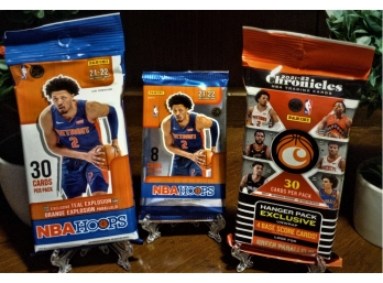 2021-22 NBA Hoops & NBA Chronicles:  3-Pack Lot {Sealed}