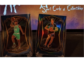 2020-21 Panini Select Basketball:  Nick Richards & Aleksej Pokusevski {Rookie Cards}