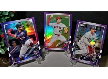 2021 Topps Chrome:  3-Card Rookie Lot...Celestino, Rodriguez & Mercedes