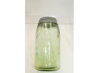 1858 Green Mason Jar - Shippable