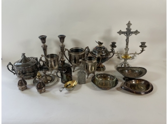 LARGE LOT OF VICTORIAN SILVERPLATE