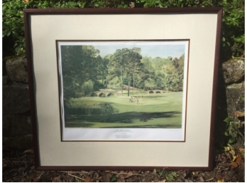 Golf Print 'Into Amen Corner' Signed Ken Reed 26/750