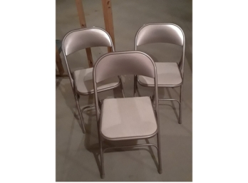 Vintage Samsonite Folding Chairs With Covered Seats