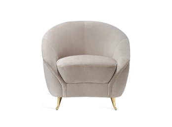 Interlude Home Taupe Gia Chair (S1)  (LOC: S1)