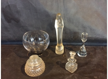 Stunning Madonna And Child And Other Beautiful Glass Shelf Decor