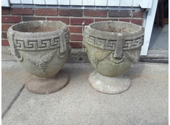 Antique Large Concrete Planters