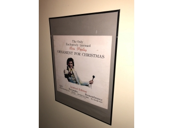 RARE Vintage Elvis Presley Remembrance Christmas Ornament Poster Advertisement 1977