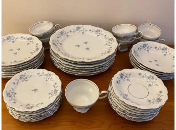 Johann Haviland Bavaria Germany Blue Garland China Set