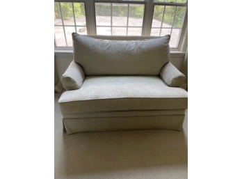 Ethan Allen Loveseat Beige Chenile 57x39x36