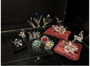 Swarovski Crystal Floral Group - Eleven Pieces