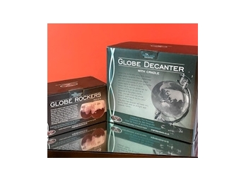 Globe Decanter And Globe Rockers New In Box Mixology Collection