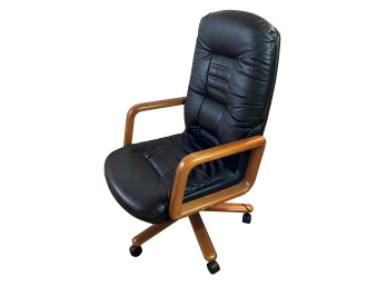 Black Leather Global Executive Chair