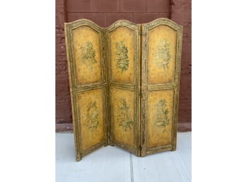 Antique Three Panel Room Divider