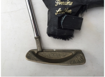 Vintage Ping Zing Putter With Leather Head Cover