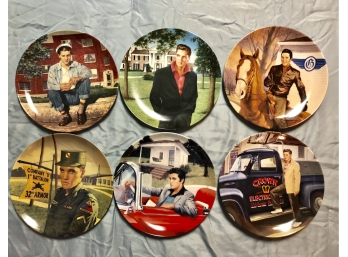 6-piece Limited Edition Elvis Presley Plate Set 'In The Footsteps Of The King' Series