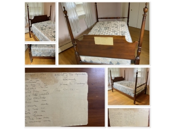 Antique Bed ~ Commemorates The 200th Anniversary  Of The Birth Of General George Washington ~ With Provenance