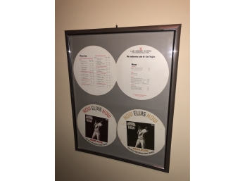 Set Of Original Elvis Menus  From Las Vegas Hilton Show Framed Wall Decor