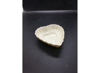 Irish Belleek Pottery Heart Shaped Dish