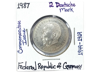 1987 Federal Republic Of Germany Two (2) Deutsche Mark (Commemorative Issue 1949-1969)