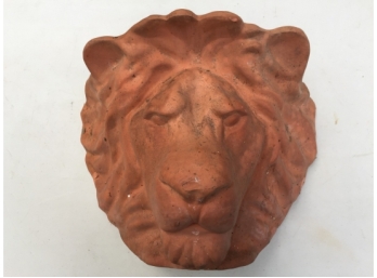 Terra Cotta Lions Head Wall Planter