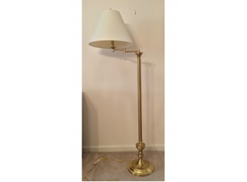 Modern Brass Floor Lamp With Weighted Base