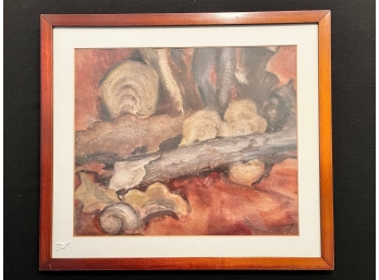 Gilbert Rose Watercolor Depicting  Tree Fungus