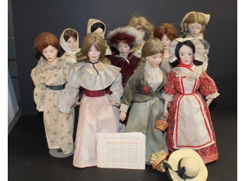 Franklin Mint Little Maids Of 13 Colonies, Lot F 10