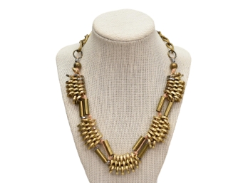 Pam Hiran Signed Gold-Tone Fun Statement Necklace