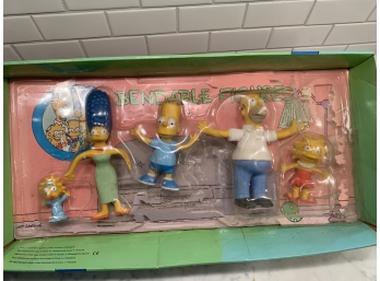 The Simpsons Bendable Figures In Box, 1990