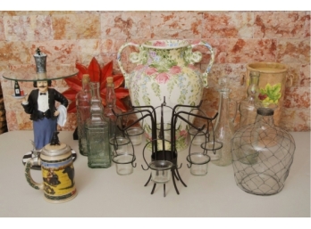 Miscellaneous Votive, Decanters, Pitchers And Vases - 13 Pieces