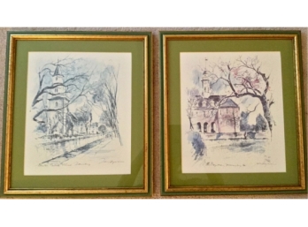 Pair Of Vintage John Haymson Prints