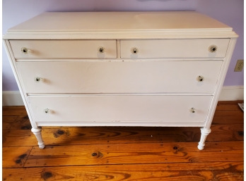 Vintage White Painted 40's Dresser