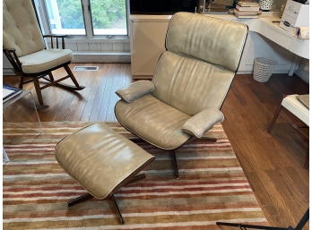 Vintage Mr. Chair Made By Plycraft With Ottoman Designed By George Mulhauser