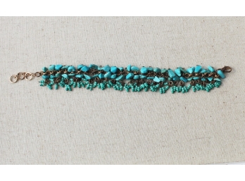 Beaded Turquoise Colored Bracelet