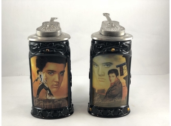 Pair Of Limited Edition Elvis Steins From 'Golden Age Of Elvis' Series 1996