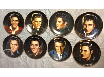 Set Of 8 Limited Edition Elvis Plates For “Portraits Of The King” Series 1992