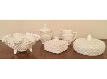 Fenton Hobnail Milk Glass Lot